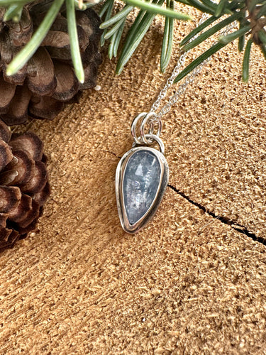 Icy Blue Teardrop Kyanite Pendant