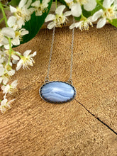 Load image into Gallery viewer, Moon Mist Blue Lace Agate Pendant