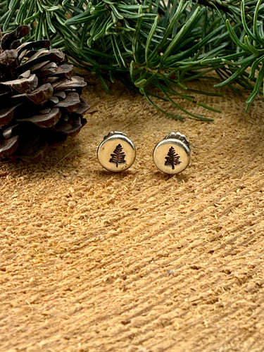 Pebble Tree Stud Earrings