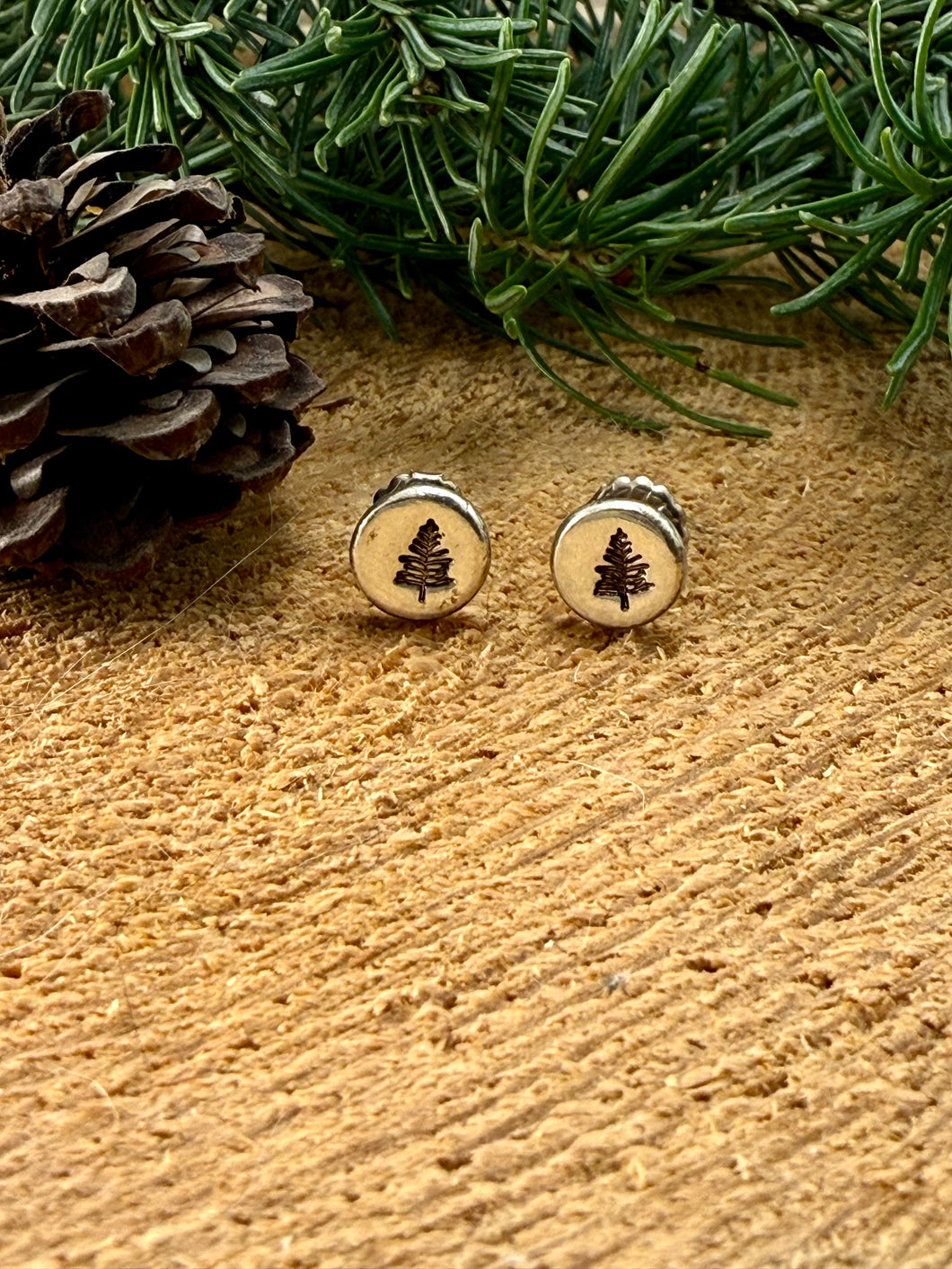 Pebble Tree Stud Earrings