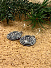 Load image into Gallery viewer, Round Moon Phase Drop Earrings