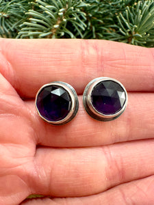 Amethyst Stud Earrings