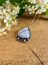 Load image into Gallery viewer, Winter Sky Blue Lace Agate Pendant