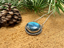 Load image into Gallery viewer, Labradorite Bar Pendant