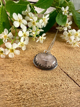 Load image into Gallery viewer, Forest Blush Rose Quartz Pendant
