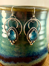Load image into Gallery viewer, Neon Apatite Hoop Earrings