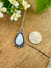 Load image into Gallery viewer, Luna Tear Rainbow Moonstone Pendant