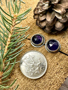 Amethyst Stud Earrings