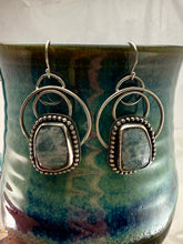 Load image into Gallery viewer, Aquamarine Hoop Earrings