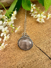 Load image into Gallery viewer, Forest Blush Rose Quartz Pendant