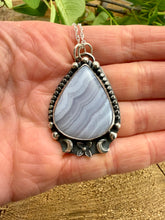 Load image into Gallery viewer, Winter Sky Blue Lace Agate Pendant