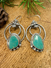 Load image into Gallery viewer, Turquoise Hoop Earrings
