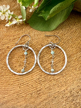 Load image into Gallery viewer, Amazonite Hoop Earrings
