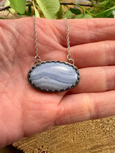 Load image into Gallery viewer, Moon Mist Blue Lace Agate Pendant