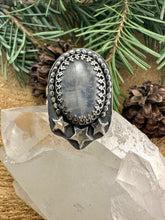 Load image into Gallery viewer, Rainbow Moonstone Ring Size 8 1/4