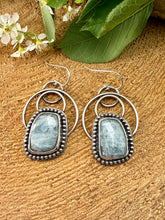 Load image into Gallery viewer, Aquamarine Hoop Earrings