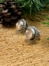 Load image into Gallery viewer, Rose Quartz Stud Earrings
