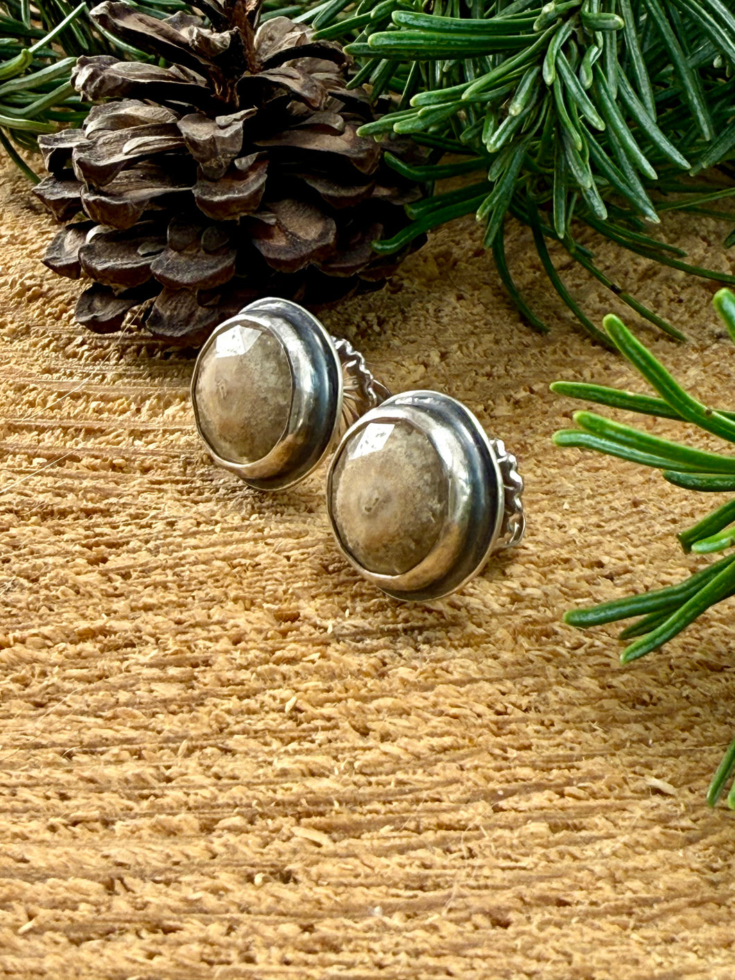 Solar Quartz Stud Earrings