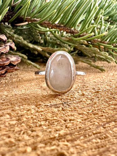 Rainbow Moonstone Ring Size 7