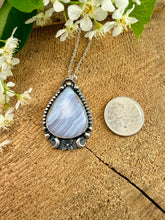 Load image into Gallery viewer, Winter Sky Blue Lace Agate Pendant