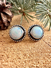 Load image into Gallery viewer, Sterling Opal Stud Earrings