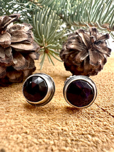 Amethyst Stud Earrings