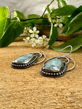 Load image into Gallery viewer, Aquamarine Hoop Earrings