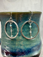 Load image into Gallery viewer, Amazonite Hoop Earrings