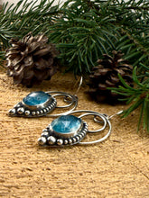 Load image into Gallery viewer, Neon Apatite Hoop Earrings