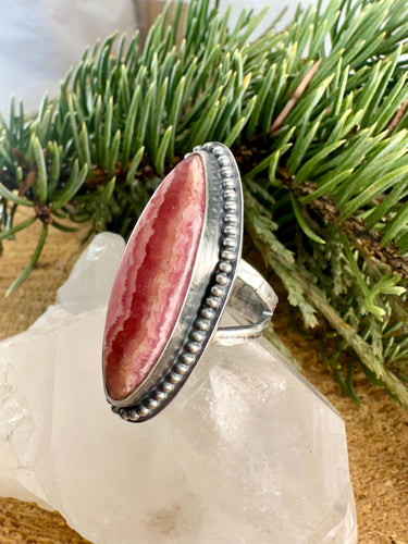 Rhodochrosite Ring Size 5 1/4