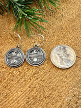 Load image into Gallery viewer, Round Moon Phase Drop Earrings