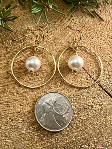 Pearl Hoop Earrings