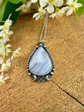 Load image into Gallery viewer, Winter Sky Blue Lace Agate Pendant