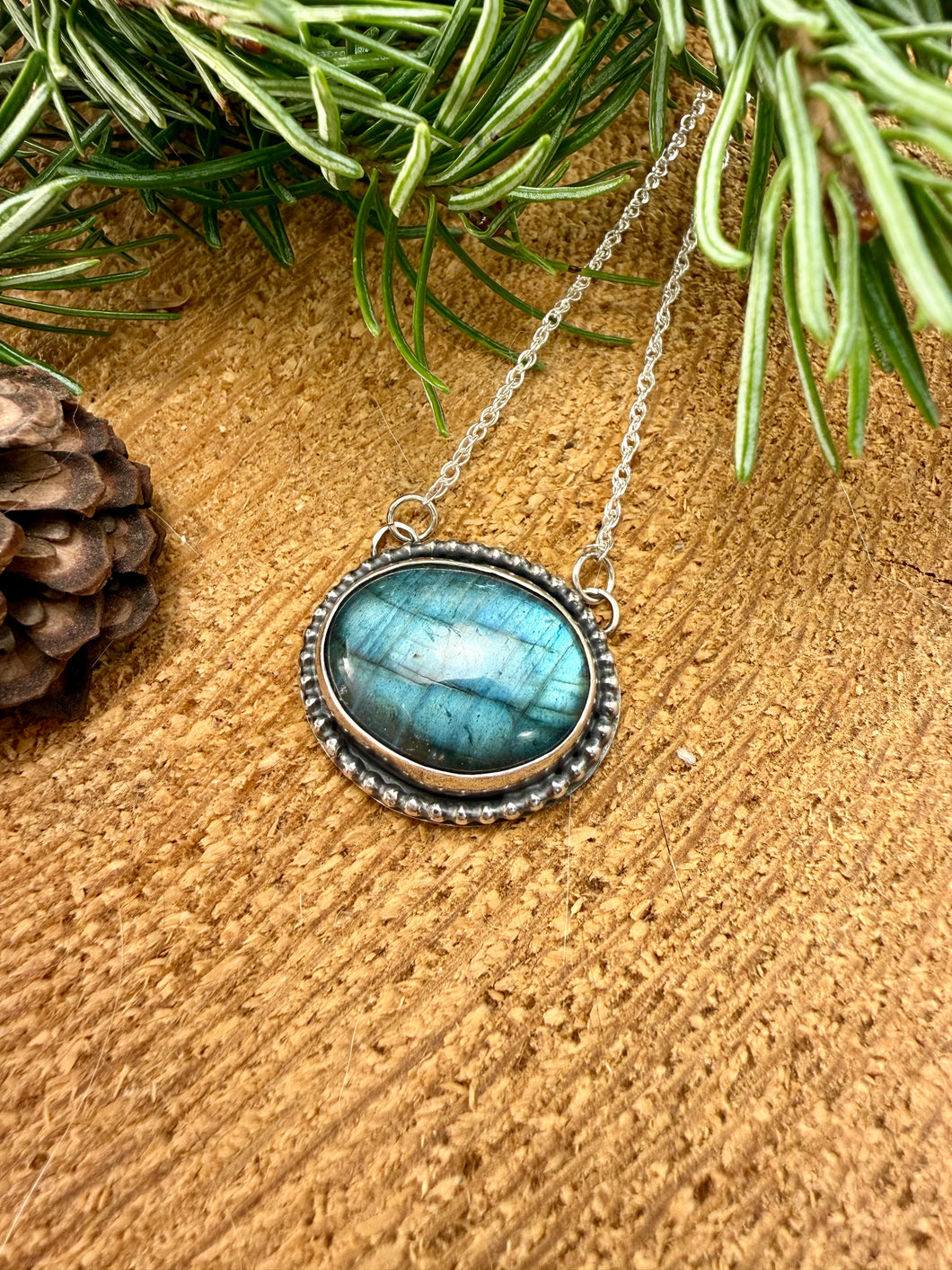 Labradorite Bar Pendant