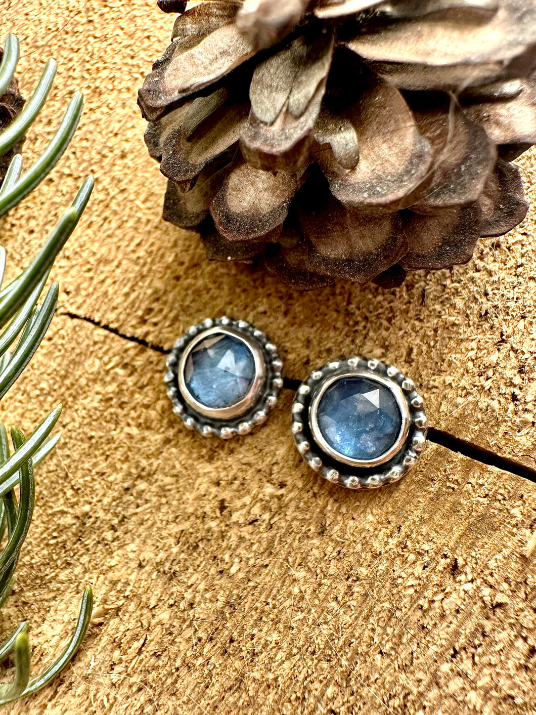 Blue Kyanite Stud Earrings