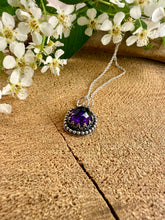 Load image into Gallery viewer, Midnight Bloom Amethyst Pendant