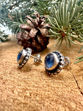 Load image into Gallery viewer, Blue Kyanite Stud Earrings