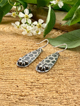 Load image into Gallery viewer, Honeycomb Bee Drop Earrings