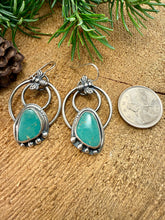 Load image into Gallery viewer, Turquoise Hoop Earrings