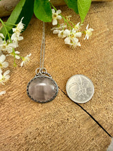 Load image into Gallery viewer, Forest Blush Rose Quartz Pendant