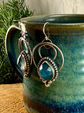 Load image into Gallery viewer, Neon Apatite Hoop Earrings