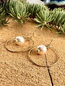 Pearl Hoop Earrings