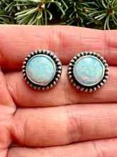 Load image into Gallery viewer, Sterling Opal Stud Earrings