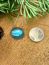 Load image into Gallery viewer, Labradorite Bar Pendant
