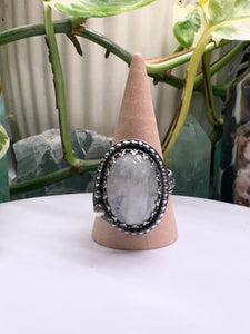 Rainbow Moonstone Ring Size 9 1/4