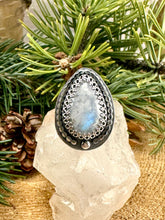 Load image into Gallery viewer, Rainbow Moonstone Ring Size 6 1/4