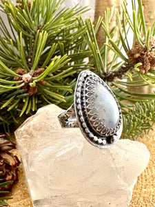 Rainbow Moonstone Ring Size 6 1/4