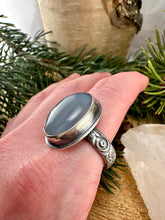 Load image into Gallery viewer, Blue Chalcedony Ring Size 11 1/2