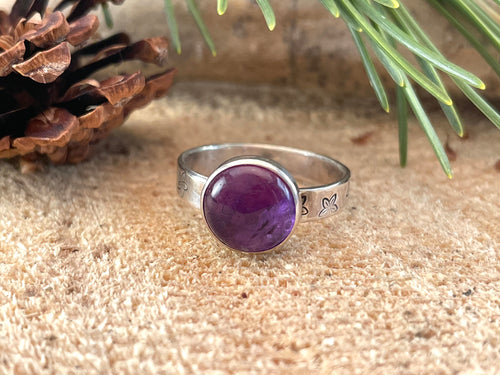 Amethyst Sterling Ring Size 7 1/2